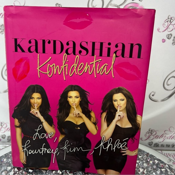 Kardashian konfidential book kardashians Kim khloe Kourtney pink kisses glitter - Picture 6 of 7